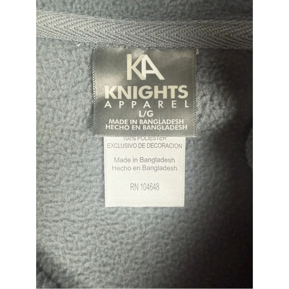 Knights Apparel Alabama Crimson Tide Sweater Mens L Gray Fleece 1/4 Zip Pullover